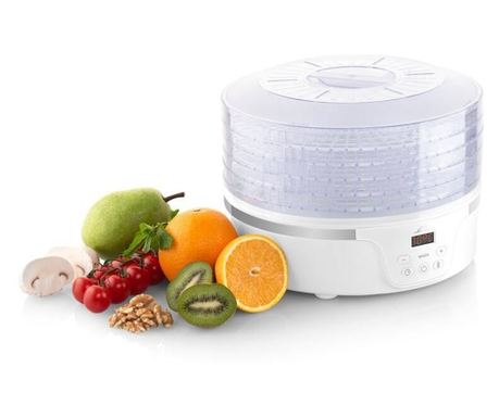 Deshidrator de alimente ETA Secca 7301 90000, 380 W, 5 niveluri, 35-70 °C, afisaj LED, alb