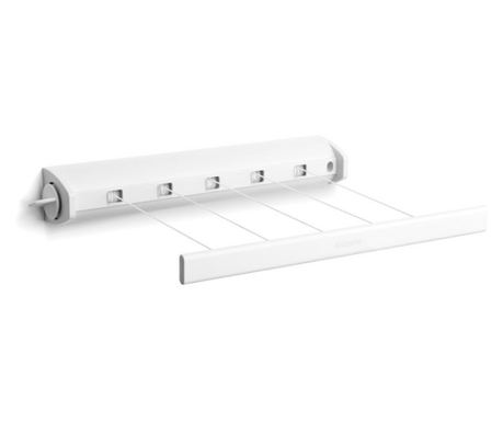 Brabantia Απλώστρα Τοίχου 90300175, 22 m, Επιτοίχια, Αυτόματο κλείδωμα, Ανθεκτική στη διάβρωση, Λευκή