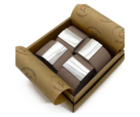 Комплект от 6 пръстени за салфетки Mocha Mousse Basic с магнитно закопчаване Mocha Mousse