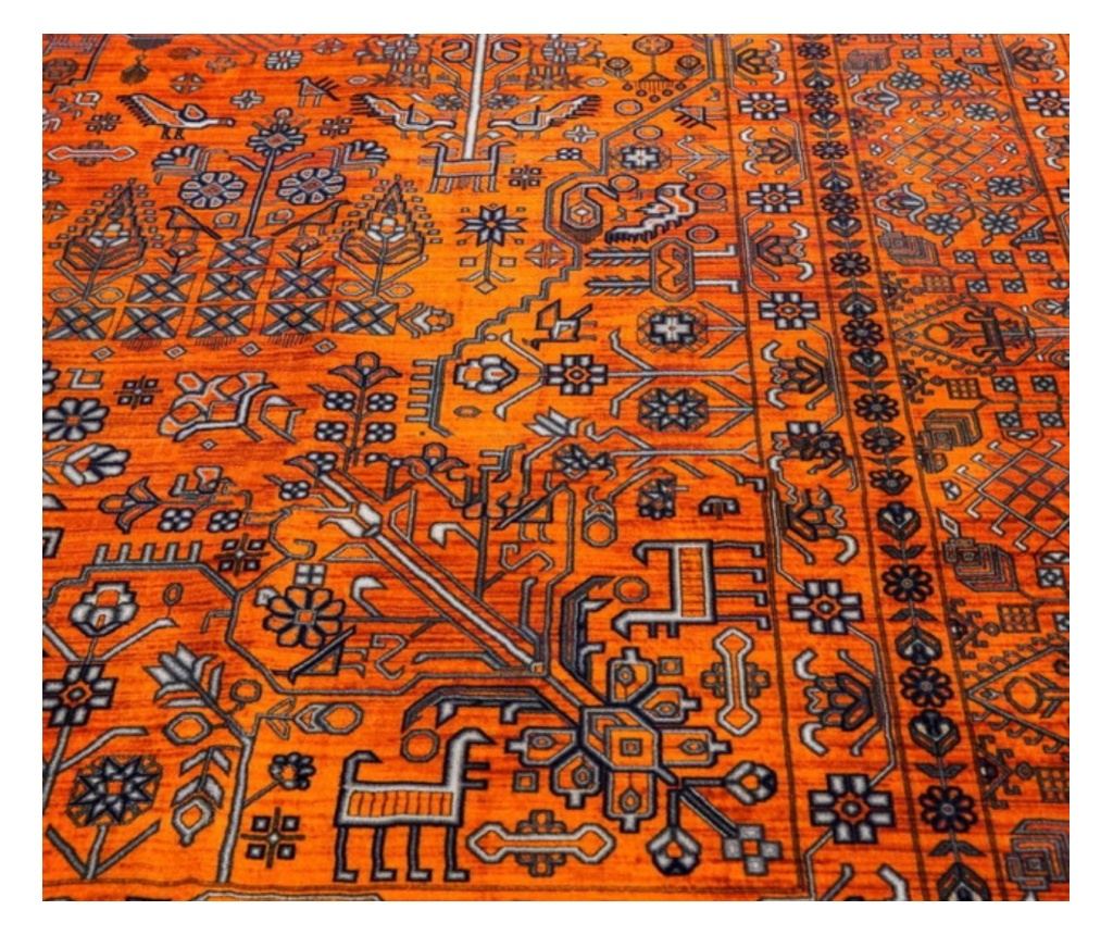 Klasična perzijska preproga, oranžna - 150x225 cm - 3