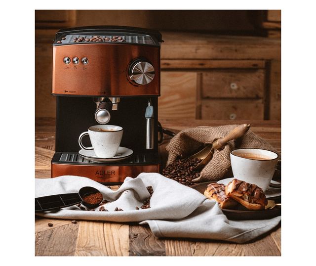 Espressor Adler AD 4404, pompa 15 bari, 1.6 litri