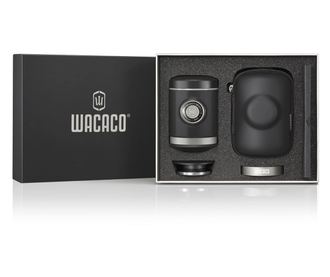 Aparat de cafea portabil Wacaco Picopresso, fara nevoie de incarcare, 80 ml, 18 bar, filtru portabil deschis, negru