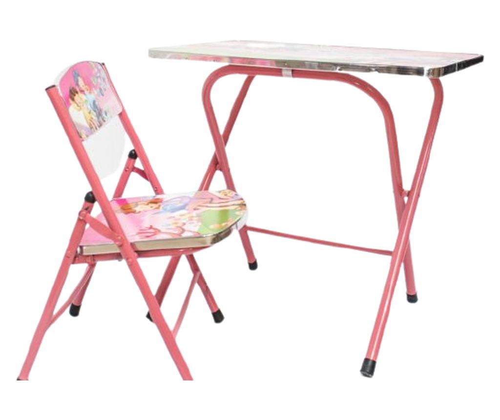 Set Masuta Si Scaun Pliabil Klausstech, Marime Normala, Destinat Pentru Copii, Imprimeu Colorat, Ergonomic, Usor, Modern, Rosu - 5
