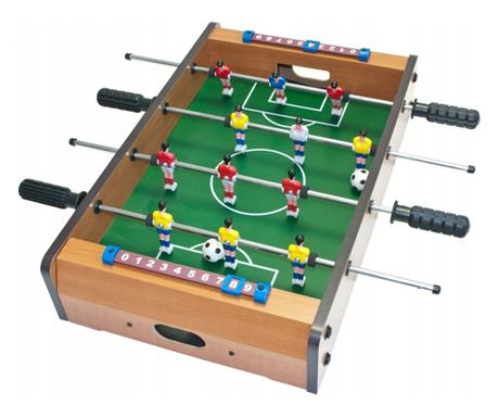Stůl na fotbal pro děti Menton, z MDF, 12 hráčů, kovové tyče s rukojetí, rozměr 51 x 35 cm, fotbal