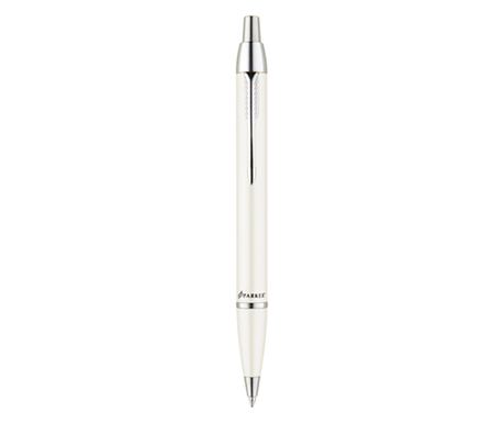 Premium Parker pisalo, eleganten dizajn v biserno beli barvi.