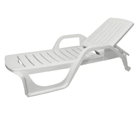 Ležalnik Klausstech za plažo/bazen, plastika, odporen na UV, nastavljiv naslon, odporen na vlago, udoben dizajn, 200x7