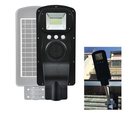 Φωτιστικό Δρόμου με Ηλιακό Πάνελ Klausstech, Led 60w και Αναπαραγωγή Ήχου μέσω Bluetooth