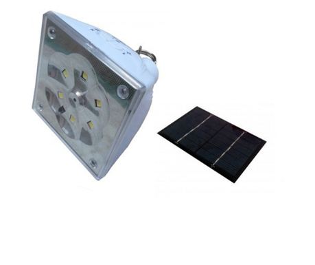 Žárovka. LED s solárním panelem a dálkovým ovládáním, solární lampa