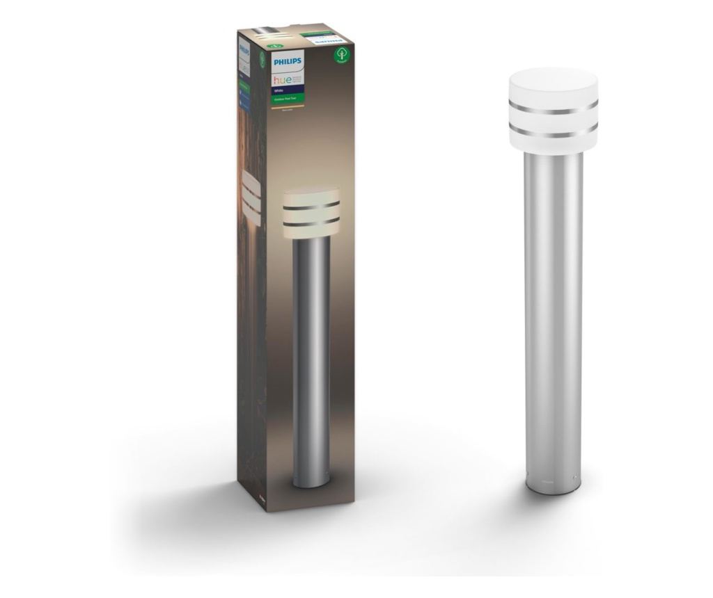 Philips LED Post Light E27, Warm White Light 2700 K, Modern Style, 25000 H, IP44, 50 60 Hz, 9w Power, Silver Color - 2