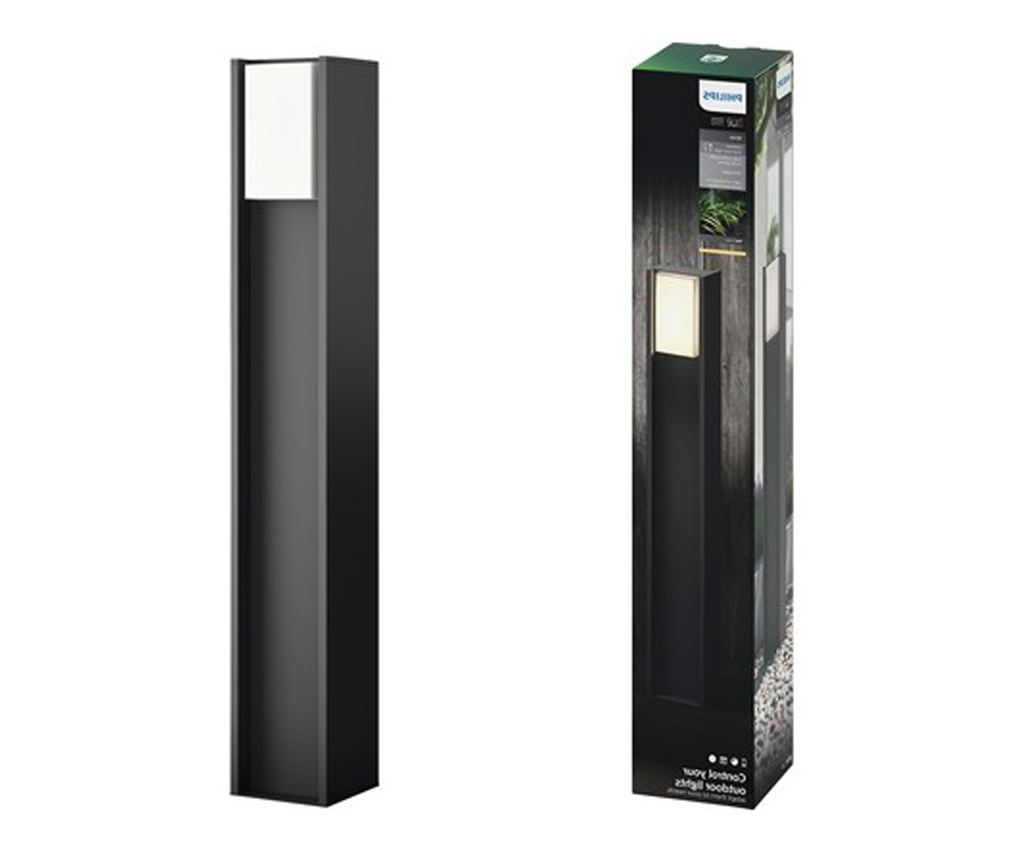 Philips Exterior LED Post Light, Dimmable, IP44, White Light, 806 Lm, 25000 Hours Lifespan, 9W Bulb Power, Grey Color - 2