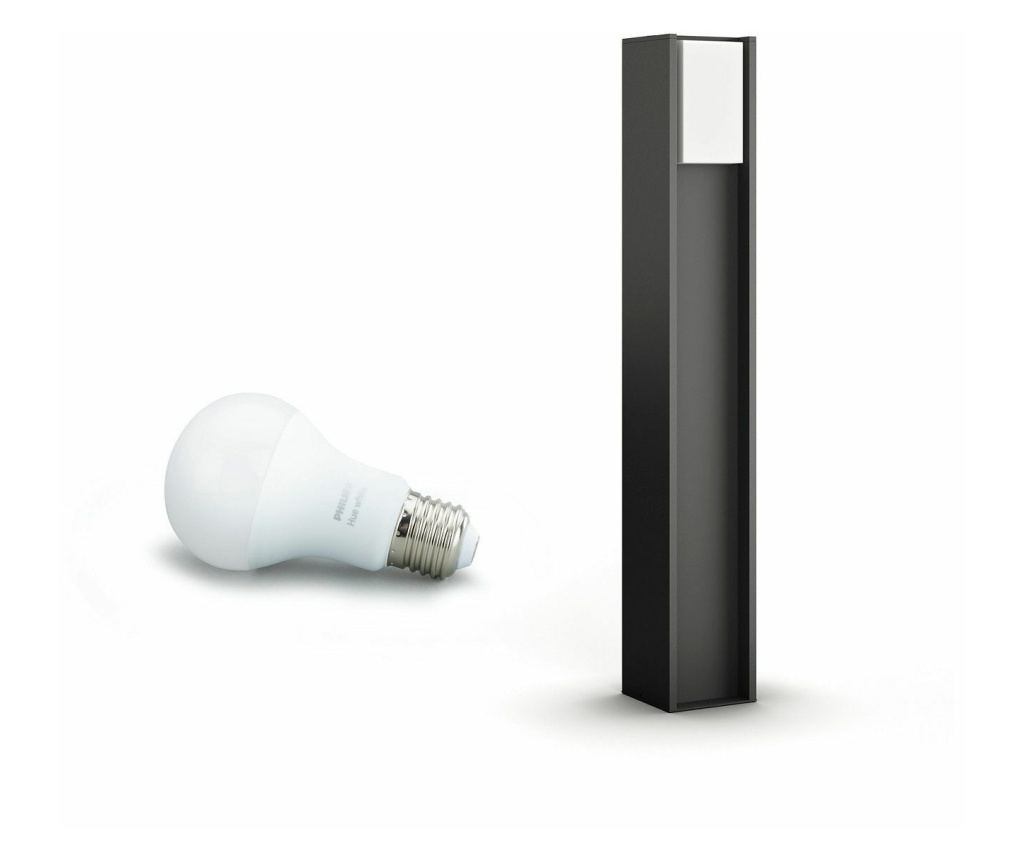 Philips Exterior LED Post Light, Dimmable, IP44, White Light, 806 Lm, 25000 Hours Lifespan, 9W Bulb Power, Grey Color - 3