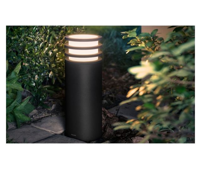 Zunanja osvetlitev Philips s podstavkom z LED E27, topla bela svetloba 2700k, sodoben stil, avtonomija 25000 ur, IP44, moč žarni