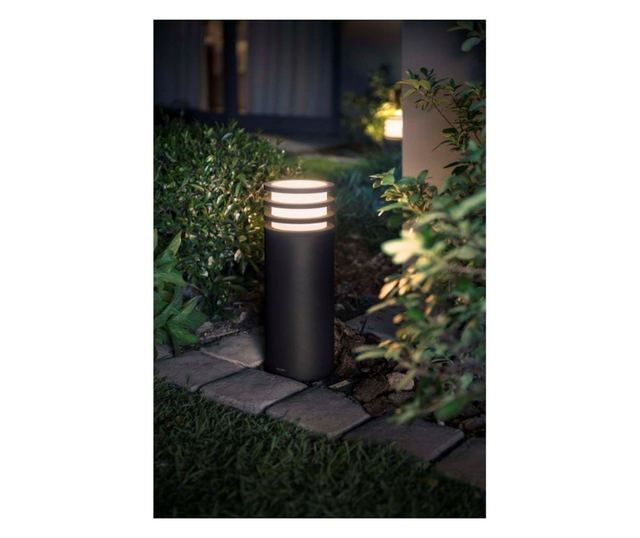 Zunanja osvetlitev Philips s podstavkom z LED E27, topla bela svetloba 2700k, sodoben stil, avtonomija 25000 ur, IP44, moč žarni