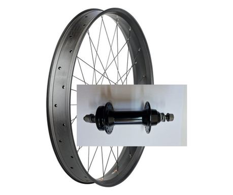 Fat-bike Sprednje kolo Pest 36H Črna Trdna os