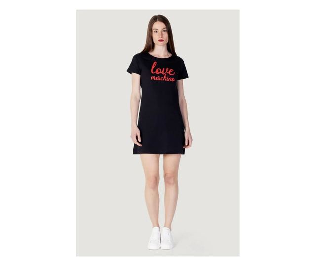 Rochie-tricou dama Love Moschino W592927 XS INTL Negru