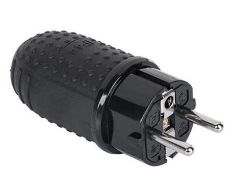 Črni vtič IP44 16A 250V.