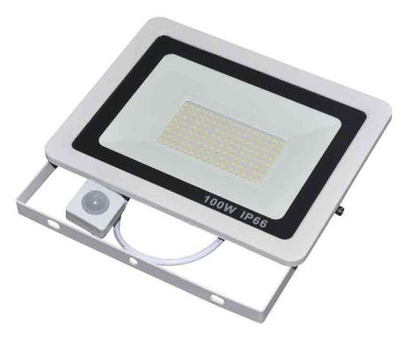 Projektor Led Klausstech, 100w, Bílá Světlo 6000k, 175-265v, 4500 Lumenů, Ip66, Bílá