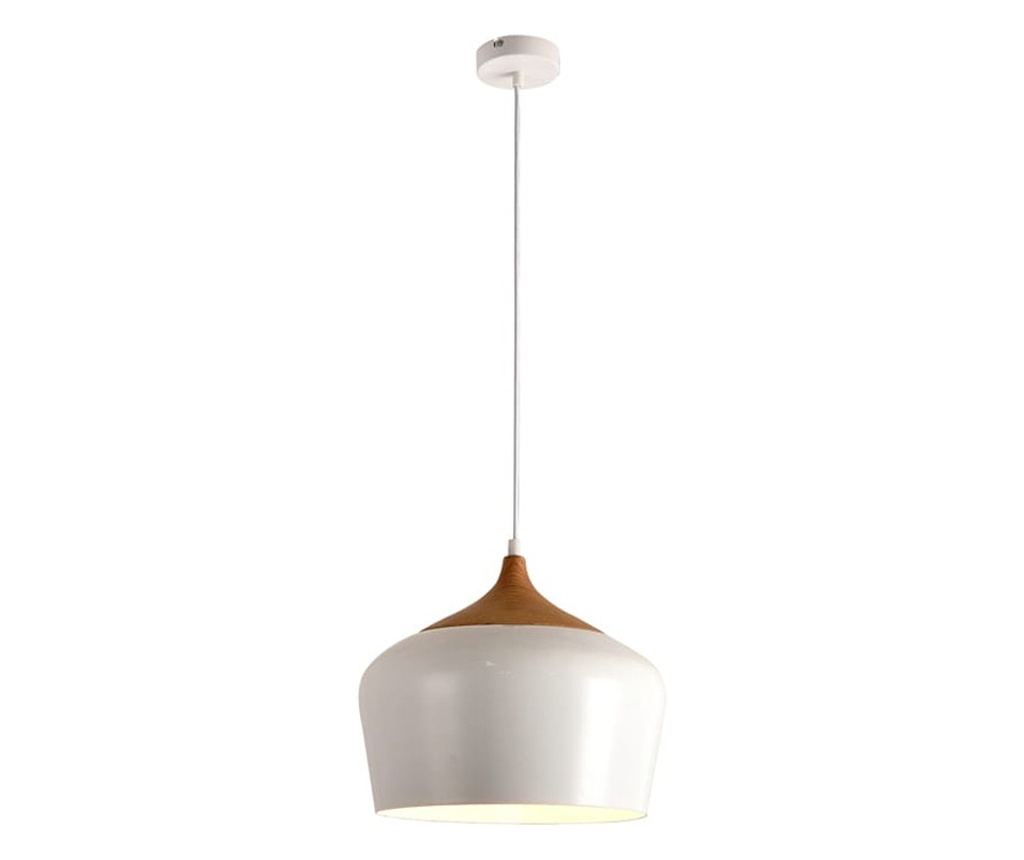 Lustra Alba Lemn E27 Moderna Platinet 35x26 cm - 2