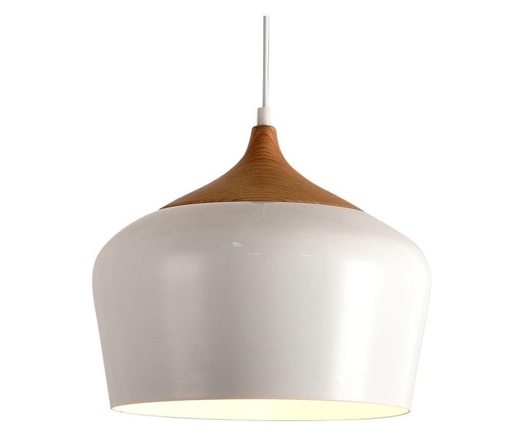 Lustra Alba Lemn E27 Moderna Platinet 35x26 cm - 3