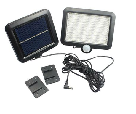 Multifunkcionalna solarna svjetiljka Klausstech sa solarnim napajanjem, 56 LED izvora svjetlosti, detekcija pokreta, kut od 120 
