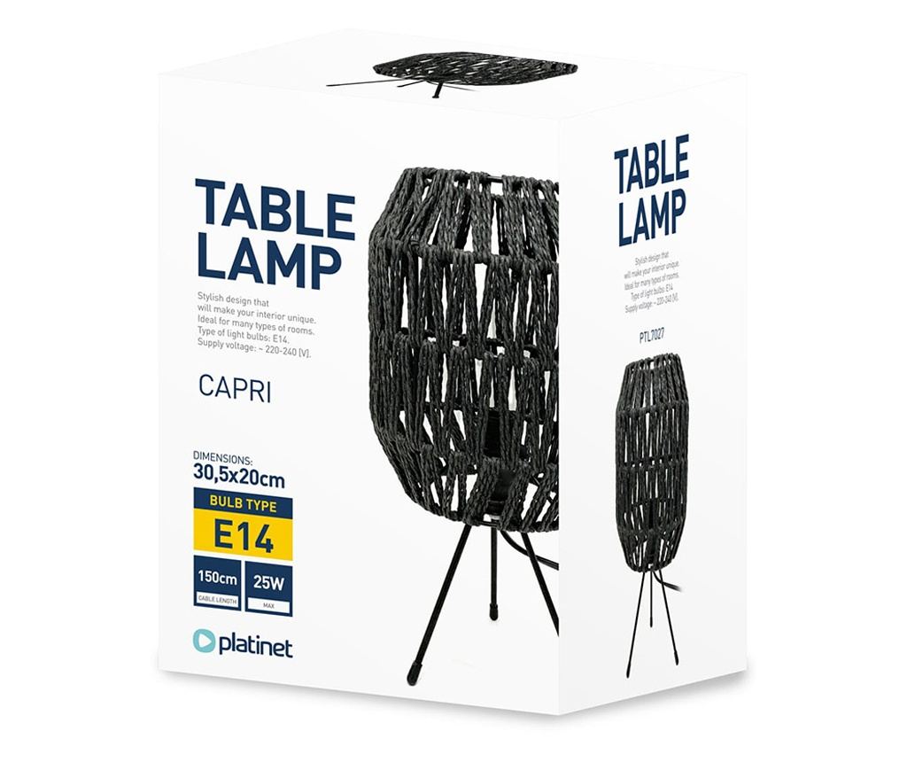 Veioza Rattan Platinet Lux + NEGRO - 3