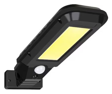 Λάμπα ηλιακή δρόμου KlaussTech, 60 LED, αισθητήρας κίνησης, ηλιακή φόρτιση, μαύρο