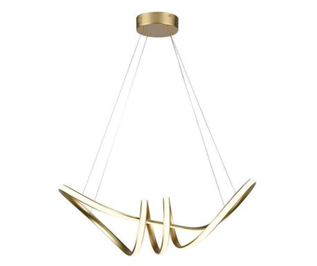 Żyrandol LED 24W złoty, ciepłe światło