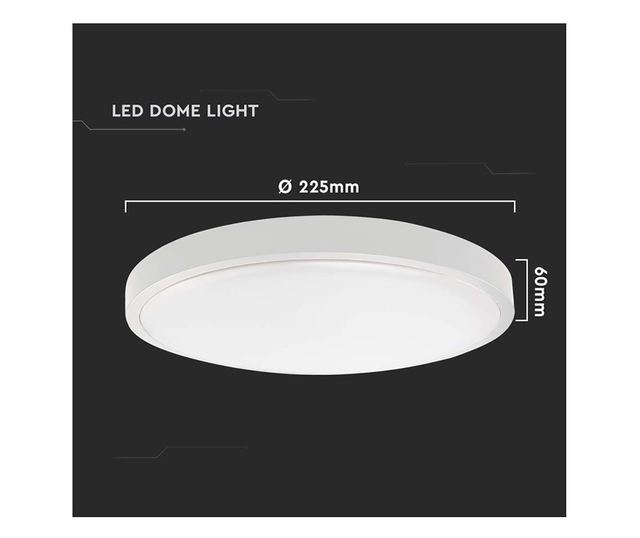 Stropna LED svjetiljka, 24W, senzor pokreta, IP44, 3000K
