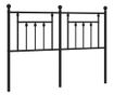 Metalni krevetni uzglavlje, crno, 150 cm thumbnail 2
