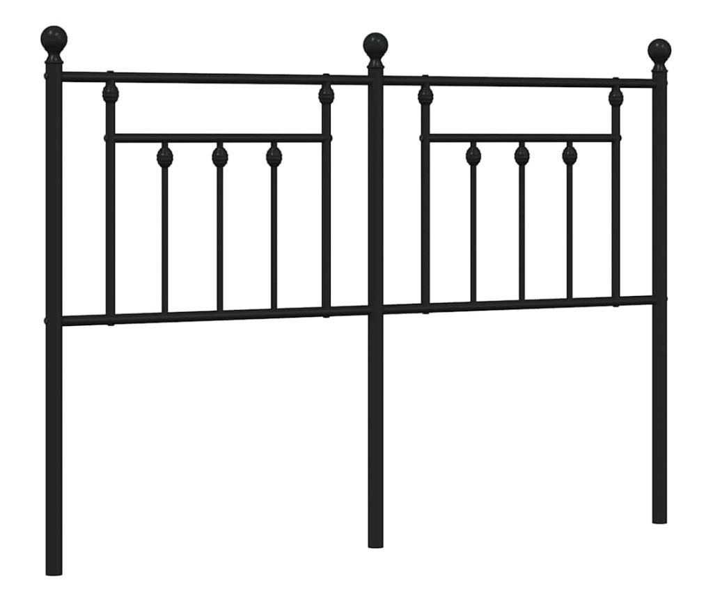 Metalni krevetni uzglavlje, crno, 150 cm - 2