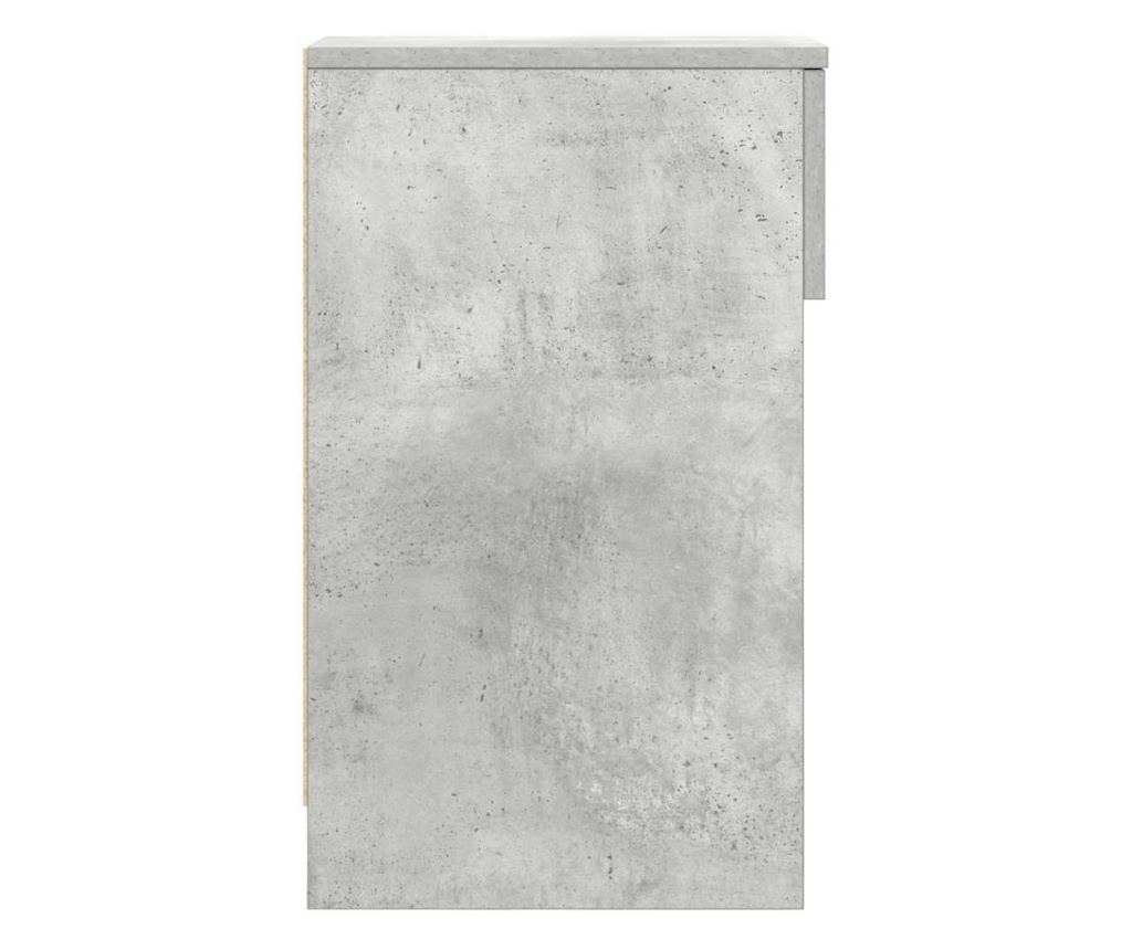 Noćni ormarić s ladicom 2 kom sivi beton 20x36x60 cm - 7