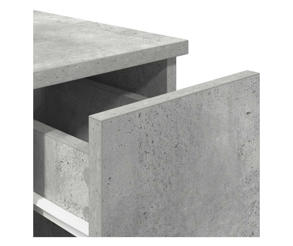 Noćni ormarić s ladicom 2 kom sivi beton 20x36x60 cm - 8