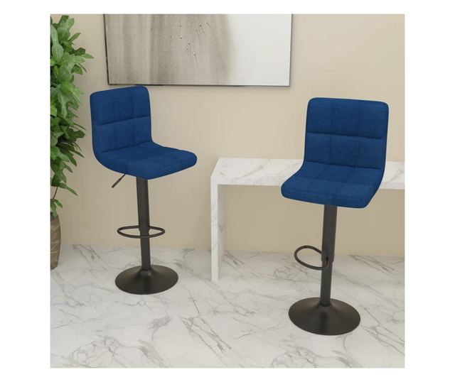 Barski stoli, 2 kosa, modra, blago