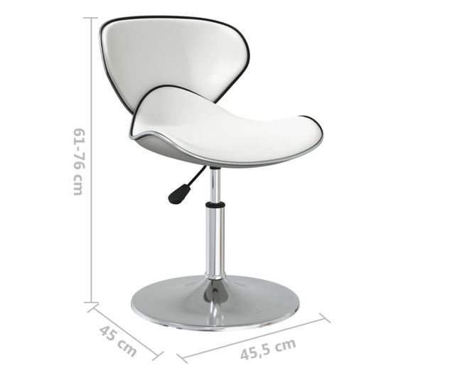 Kuhinjske stolice, 4 kom, bijele, umjetna koža