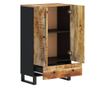 Шкаф с чекмеджета, 60x33x100 см, масивно дърво манго и желязо thumbnail 4