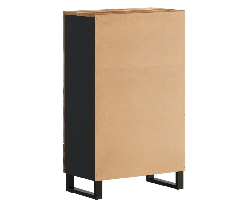 Шкаф с чекмеджета, 60x33x100 см, масивно дърво манго и желязо - 5