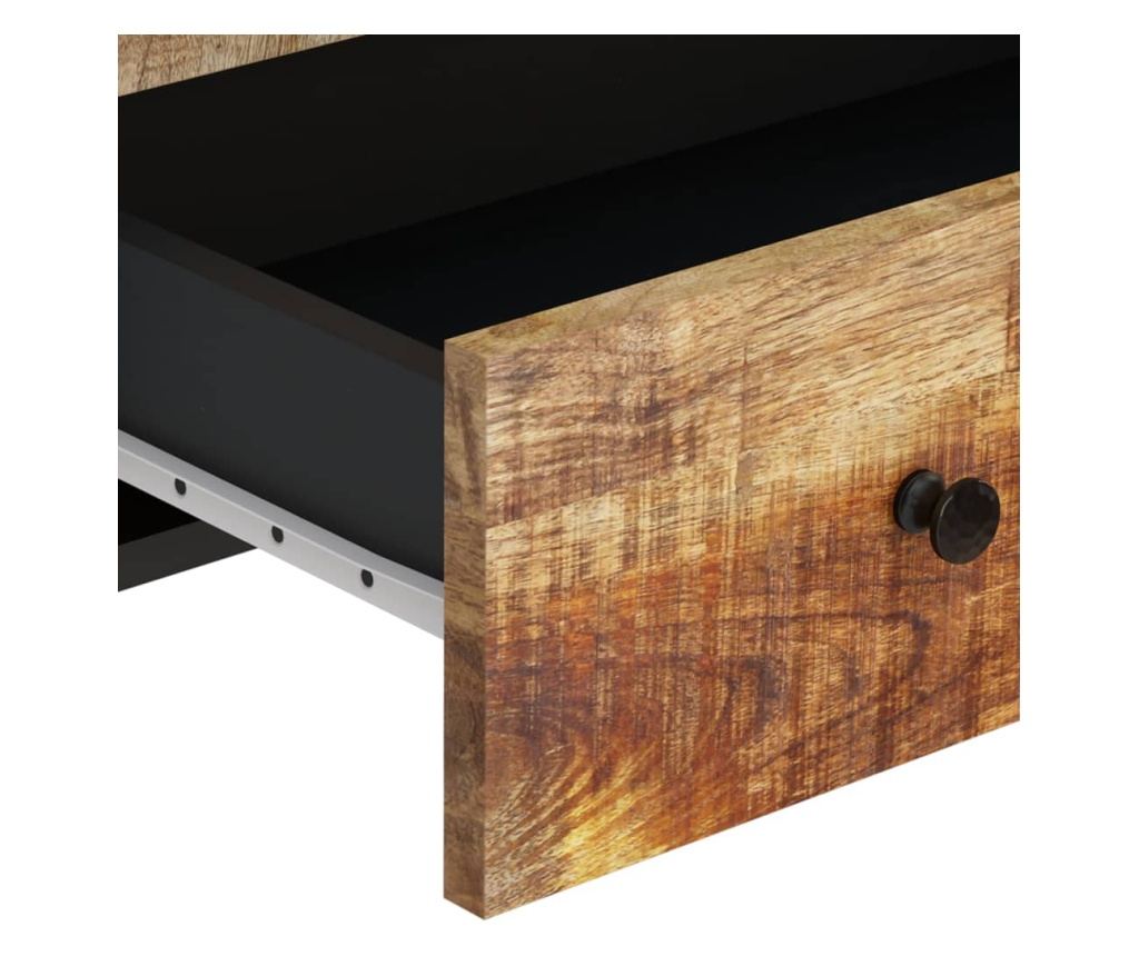 Шкаф с чекмеджета, 60x33x100 см, масивно дърво манго и желязо - 8