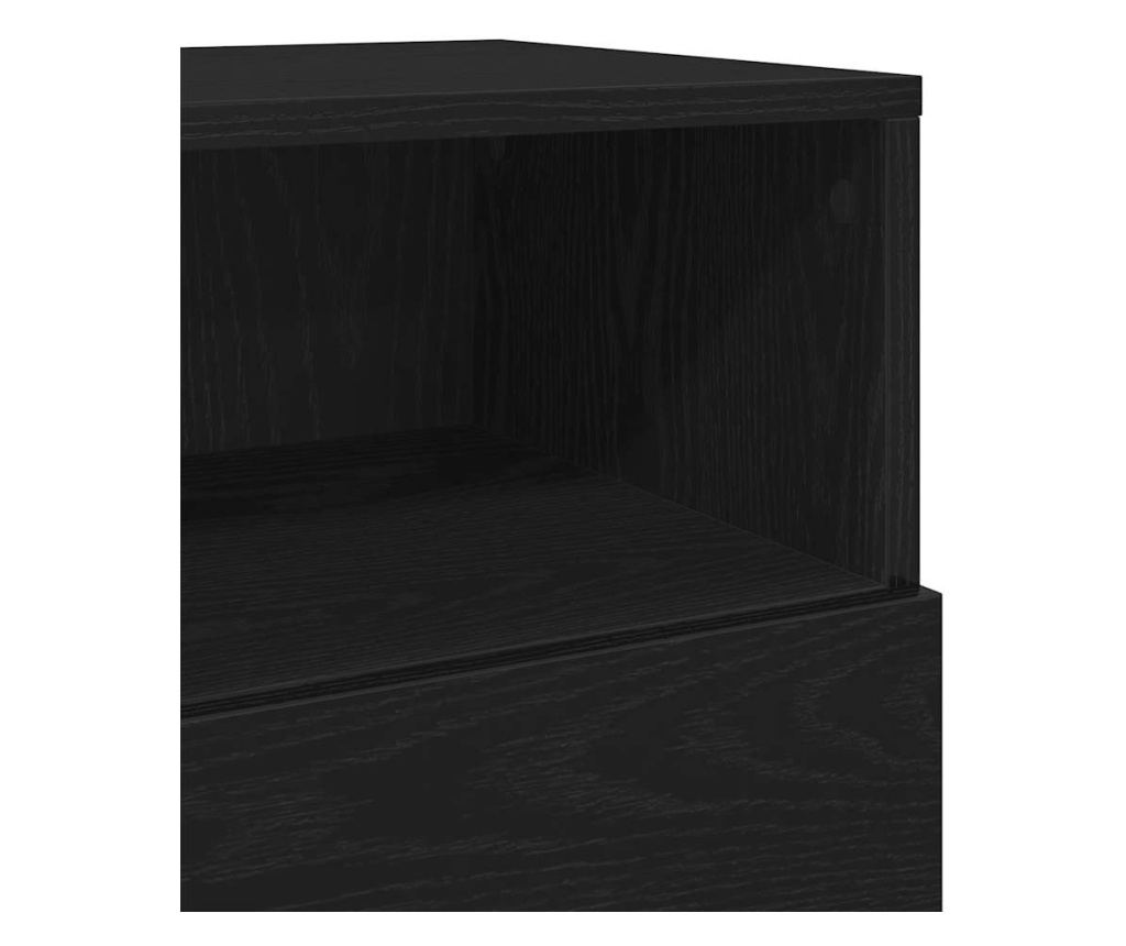 Noćni ormarić s 2 ladice, crni, 36x36x68 cm (2 komada) - 9