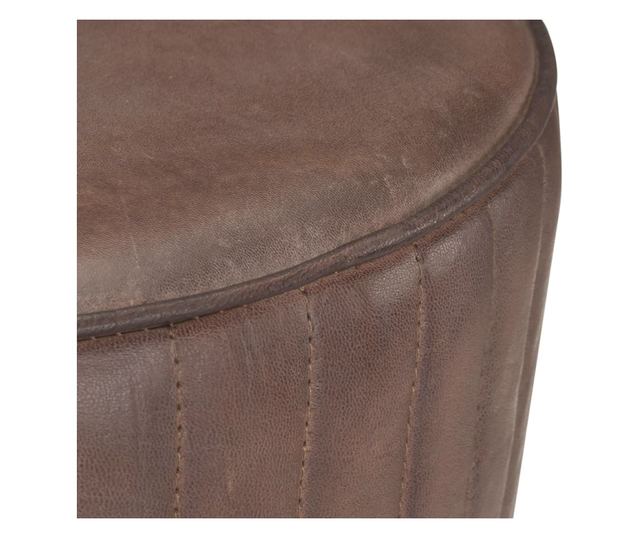 Barski stol, starinsko rjava, pravo usnje