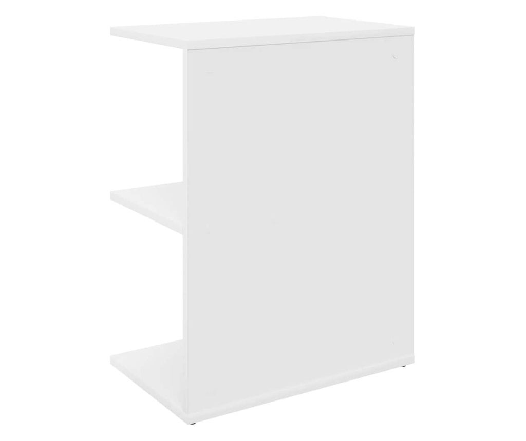 2 komada Noćni Ormarić Bijeli 46.5x29x61 cm Obrađeno Drvo - 7