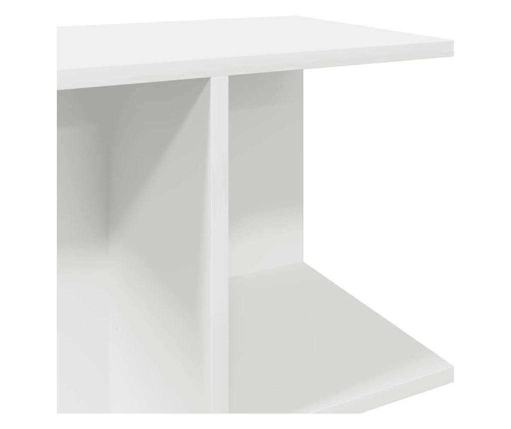 2 komada Noćni Ormarić Bijeli 46.5x29x61 cm Obrađeno Drvo - 8