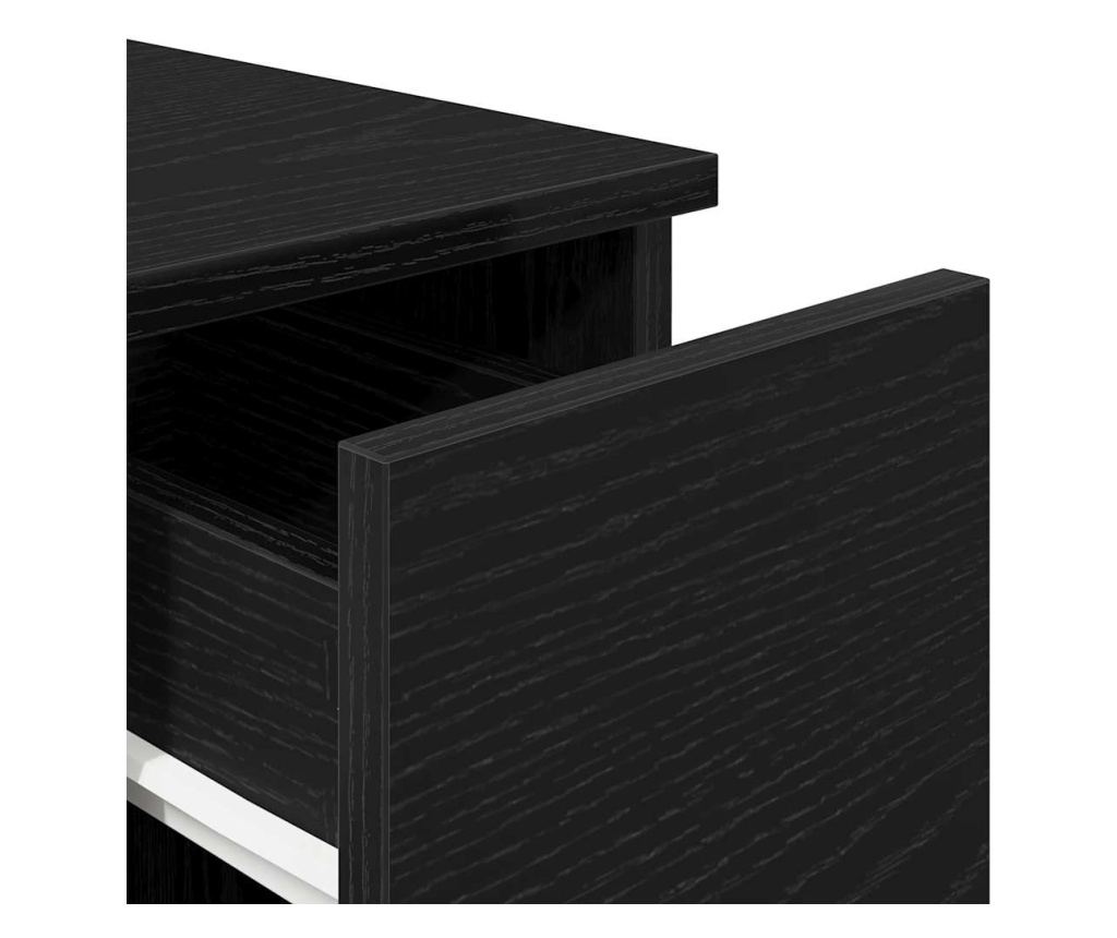 Noćni ormarić s ladicom 2 kom Crni hrast 20x36x60 cm - 8
