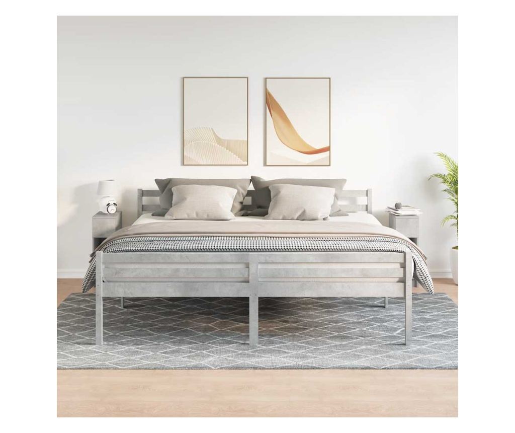 Noćni ormarić s ladicom 2 kom sivi beton 20x36x60 cm - 3