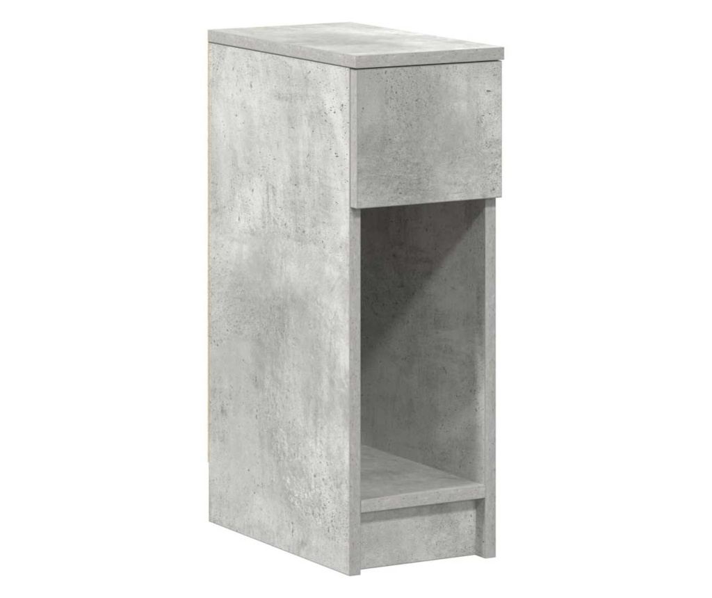 Noćni ormarić s ladicom 2 kom sivi beton 20x36x60 cm - 5