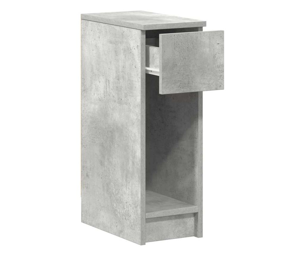 Noćni ormarić s ladicom 2 kom sivi beton 20x36x60 cm - 6