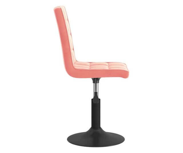 Vrtljivi jedilni stoli, 2 kosa, roza, žamet