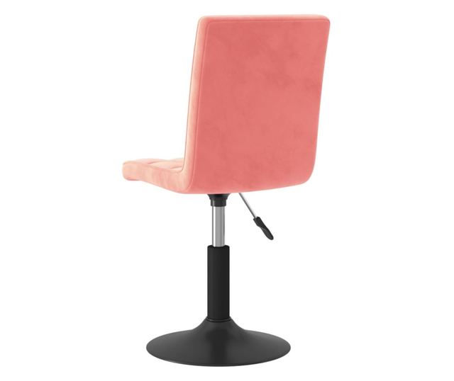 Vrtljivi jedilni stoli, 2 kosa, roza, žamet