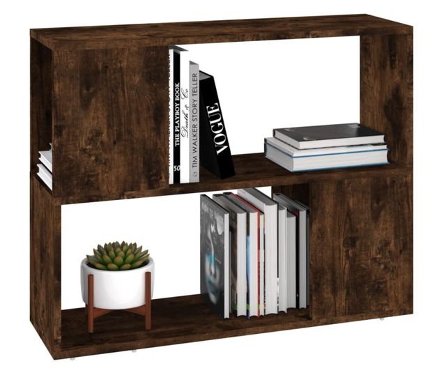 Етажерка/Разделител за стая, опушен дъб, 80x24x63 см