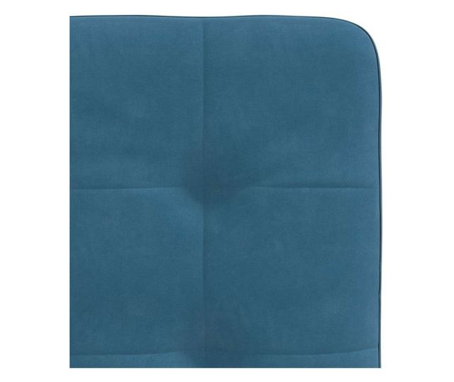 Jedilni stoli, komplet 4, modri, žamet