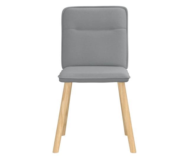 Kuhinjski stoli, 2 kosa, svetlo sivi, tekstil